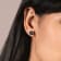 Multi-color Cubic Zirconia 14k White Gold Studs With Velvet Gift Box 4ctw
