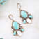 Barse Jewelry Composite Turquoise and Mother-of-Pearl Gold Tone
Barcelona Dangle Earrings