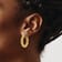 14k Yellow Gold Polished 1" Twisted Round Hoop Earrings