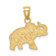 14k Yellow Gold Elephant Pendant