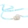 118.00 Ctw Aquamarine and 0.25 Ctw White Diamond Necklace in 18K WG