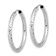 Rhodium Over 14k White Gold 1 3/16" Polished and Diamond-Cut
Endless Hoop Earrings