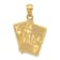 14k Yellow Gold Textured Ace of Hearts and King of Hearts All In Cards Pendant