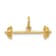 14k Yellow Gold Barbell Charm Pendant