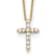 10k Yellow Gold 0.25 ctw Diamond Cross Pendant with 18 inch Cable Chain