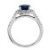 1.85ctw Sapphire and Diamond Ring in 14k White Gold