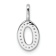 14K White Gold Diamond Letter 0 Pendant