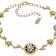 Flower Bouquet Cameo Bracelet In 18K Gold Over Sterling Silver