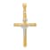 14K Yellow and White Gold Polished Jesus Crucifix Pendant