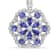 Mixed Tanzanite and Cubic Zirconia Rhodium Over Sterling Silver Pendant
with chain, 5.17ctw