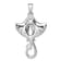 Rhodium Over Sterling Silver Polished Cubic Zirconia Sting Ray Pendant