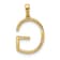 14K Yellow Gold Diamond Letter G Initial Pendant