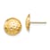 14k Yellow Gold 9mm Round Puffed Stud Earrings
