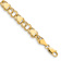 10k Yellow Gold 7mm Double Link with Hearts Charm Bracelet