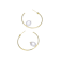 Freshwater Pearl Pear Shape Hoop Earrings In 14K Gold Over Sterling Silver