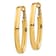 14k Yellow Gold 1 11/16" High Polished Oval Hoop Earrings