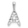 Rhodium Over 14K White Gold Lab Grown Diamond Letter A Initial Pendant
