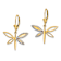 14K Yellow Gold and Rhodium Over 14K Yellow Gold Diamond-Cut Dragonfly
Dangle Earrings