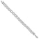 Rhodium Over 14k White Gold 6mm Triple Link Charm Bracelet
