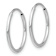 Rhodium Over 14k White Gold 5/8" Polished Endless Tube Hoop Earrings