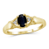 Black Sapphire 14K Gold Over Sterling Silver Ring 0.56ctw