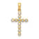 10k Yellow Gold Polished 0.10 ctw Diamond Cross Pendant