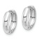 Rhodium Over 14k White Gold 3/8" Hinged Hoop Earrings