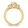 14K Yellow Gold Lab Grown Diamond SI1/SI2, G H I, 3-Stone Engagement Ring
