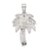 Rhodium Over Sterling Silver Polished Crystal Palm Tree Pendant