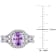 Kunzite and Diamond 14K White Gold Ring 0.174ctw