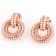 Copper Ribbed Door Knocker Earrings