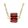 Red Garnet Station Necklace In 18K Gold Over Sterling Silver 3.36ctw