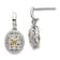 Sterling Silver Rhodium-plated with 14K Accent Diamond Earrings