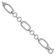Rhodium Over Sterling Silver Polished and Twisted Link Bracelet
