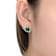 Emerald Color CZ Halo Stud Earrings In Sterling Silver