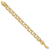 14k Yellow Gold 7.5mm Triple Link Charm Bracelet