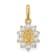 14K Yellow Gold Our Lady of Guadalupe Cubic Zirconia Pendant