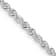 Rhodium Over Sterling Silver 2.3mm Solid Rope Chain