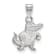 Rhodium Over Sterling Silver LogoArt University of Florida Small Pendant