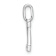 14K White Gold Diamond Lower Case Letter Z Initial Pendant