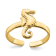 14K Yellow Gold Adjustable Seahorse Toe Ring