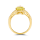 Pear Lab Created Yellow Sapphire with White Topaz 18K Yellow Gold Over
Sterling Silver Ring 3.80ctw