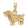 14K Yellow Gold Cocker Spaniel Dog Pendant