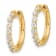 14K Yellow Gold Lab Grown Diamond SI1/SI2, G H I, Hinged Hoop Earrings