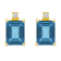 6x4mm Emerald Cut London Blue Topaz with Diamond Accents 14k Yellow Gold
Stud Earrings