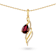 Natural Red Garnet 14K Yellow Gold Over Sterling Silver Pear Shape
Pendant with Chain