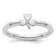 Rhodium Over Sterling Silver Stackable Expressions Diamond Clover Ring 0.005ctw