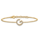 14k Yellow Gold Diamond Sideways Letter G Bracelet
