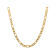 10k Yellow Gold 7.5mm Concave Figaro Chain 24 inches