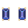 5x3mm Emerald Cut Tanzanite 14k Yellow Gold Stud Earrings